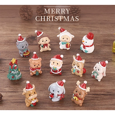 2020 Mini animal family christmas ornament creative resin crafts Christmas gifts christmas decoration ornament