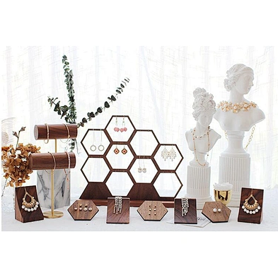 Nordic Wooden Beehive Earring Display Holder Jewellery Storage Earring Display Stand