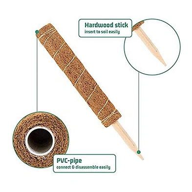 Amazon Hot Sale Totem Pole Coir Moss Stick  for Creepers Plant Support Extension Climbing Indoor Plants
