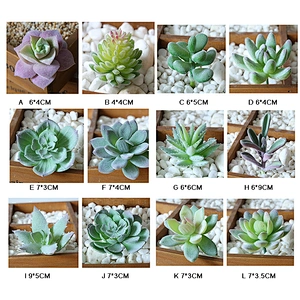 Factory 4-9 cm mini decorated plastic flowers Flower arrangement accessories artificial succulent plants