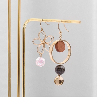 Solid wood wrought iron earrings jewelry holder studs jewelry display stand rack