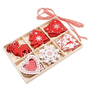 Christmas Decorations Wooden Hollow Christmas Tree Small Wooden Bell Pendant Christmas gifts