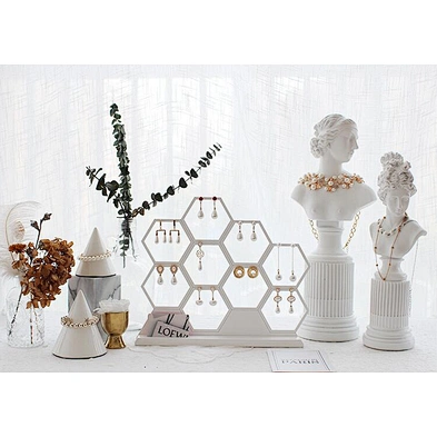 Nordic Wooden Beehive Earring Display Holder Jewellery Storage Earring Display Stand