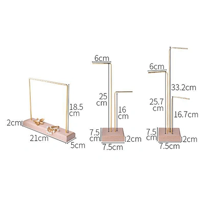 Solid wood wrought iron earrings jewelry holder studs jewelry display stand rack