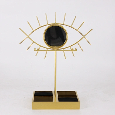 Customized sun shaped jewelry stand organizer  jewelry necklace ring earring display stand with mirror