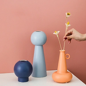 Home Decor Modern Morandi Color Style Small Ceramic Flower Vase