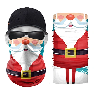 Fast Delivery Christmas Magic Neck Cover Santa Claus Scarf Mask Outdoor Sports Tube Bandana Scarf