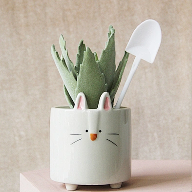 Fast Delivery Cute Plant Ceramic Pots Hedgehog Bunny Puppy Small Animal Succulent Flower Pot