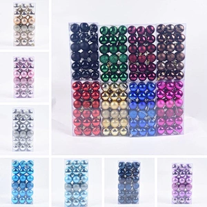 36pcs 4CM Colorful Christmas Balls Set Hanging Ball Decorative Xmas Christmas Ball Ornaments For Wedding Party Xmas Tree