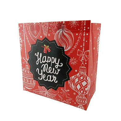 In Stock Fast Delivery Reusable Christmas Tote Gift Bag Non Woven Shopping Bag