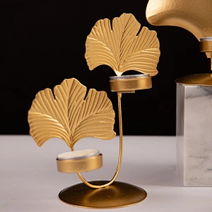 Cute Different Leaves Shaped Metal Tealight Candle Holder For Wedding Decorations Parties or Everyday Home Decor