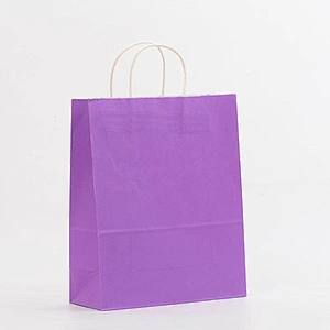 In Stock Colorful  Kraft Paper Bag 100% Recyclable Shopping Gift Kraft Paper Bags