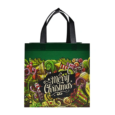 In Stock Fast Delivery Reusable Christmas Tote Gift Bag Non Woven Shopping Bag