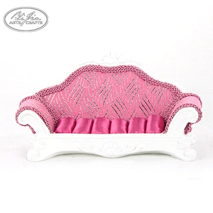 Personalized Handmade Resin Fabric covered Sofa Shaped Classic Jewelry Ring Holder