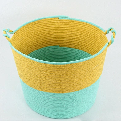 Nordic Bedroom Clothing Receiving Basket Collapsible Laundry Basket Children's Toys Recei Cotton Rope Storage Basket