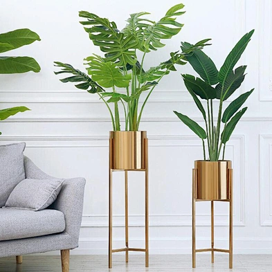 Home Decorative Metal Plant Stand  Modern Round Corner Flower Pot Rack indoor Metal Plant Stand