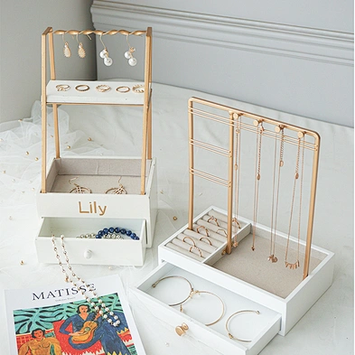 Customized Handmade Jewelry Holder, Jewelry Collection Storage, Tabletop Necklace Bracelet Earrings Jewelry Organizer