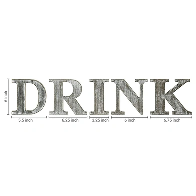 Home Decor Rustic Gray Whitewashed Wood Decorative Table Top Letter Sign