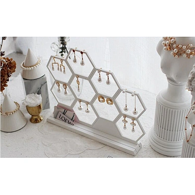 Nordic Wooden Beehive Earring Display Holder Jewellery Storage Earring Display Stand