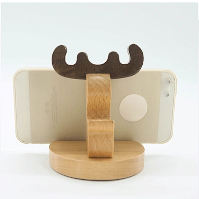 Customized Wood Desktop Cell Phone Mobile Phone Holder For Birthday Gift