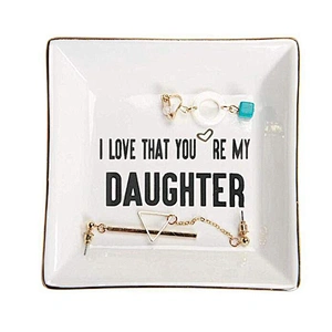 Ceramic Ring Dish Tray Decorative Ceramic Square Trinket Jewelry Holder Dish