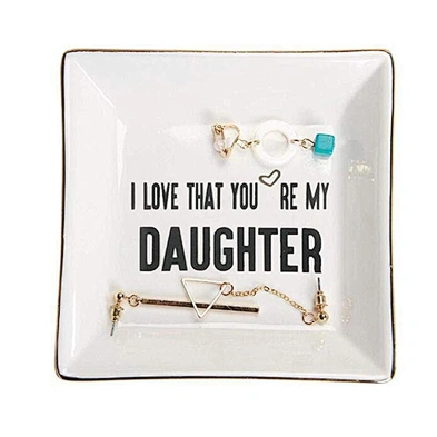 Ceramic Ring Dish Tray Decorative Ceramic Square Trinket Jewelry Holder Dish