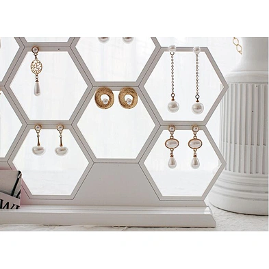 Nordic Wooden Beehive Earring Display Holder Jewellery Storage Earring Display Stand