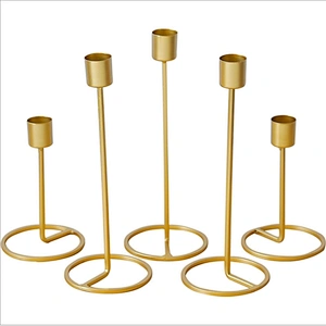 Smtyle Gold Candle Holders with Iron Ideal for Pillar LED Candles