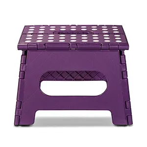 Outdoor Camping Foldable Stool, Portable Small Folding Chair, Plastic Folding Step Stool With Double Handle