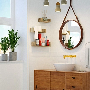 3PCS Carbonized Black Wall Mounted Floating Shelves Solid Wood Wall Shelves For Bedroom Bathroom Living room