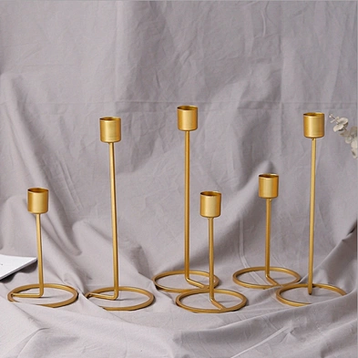 Smtyle Gold Candle Holders with Iron Ideal for Pillar LED Candles