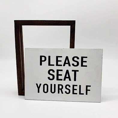 Customized Rustic Signs 2 Sided Farmhouse Funny Bathroom Signs Decor Wooden Box Sign