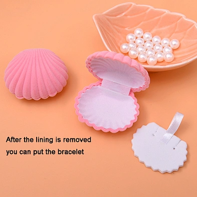 Customized Creative Colorful Shell Velvet Jewelry Boxes Stud Earrings necklace jewelry packing box removed Gift jewelry box