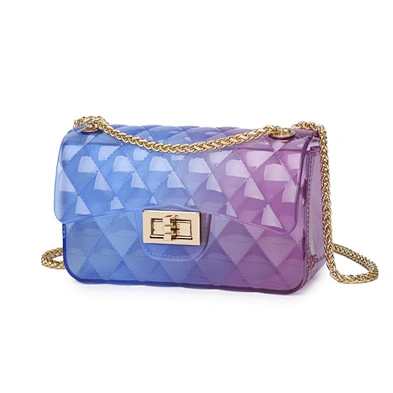 Fashion Custom Clear Transparent PVC Lingge Chain Jelly Handbags Lady Candy Color Gradient Designers Mini Handbags Women