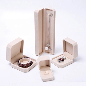 In stock colorful velvet jewelry box necklace ring bracelet jewelry packaging box