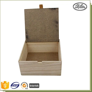 Customized big paulownia&MDF wooden tea box with lids