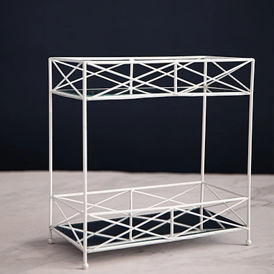 Iron Storage Shelf rack for Bathroom storage rack bathroom organizer Double Layer Cosmetic Shelf Storage basket