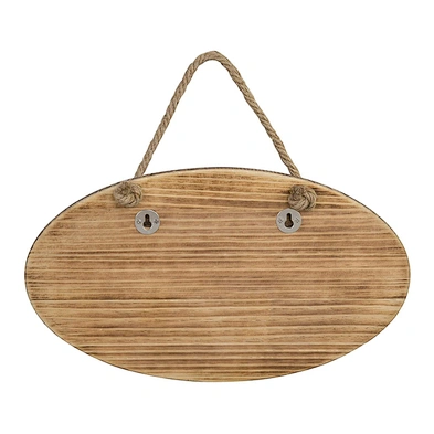 Rustic Home Wall-Hanging Room or Camping Cabin Decor Sign Plaque with Rope