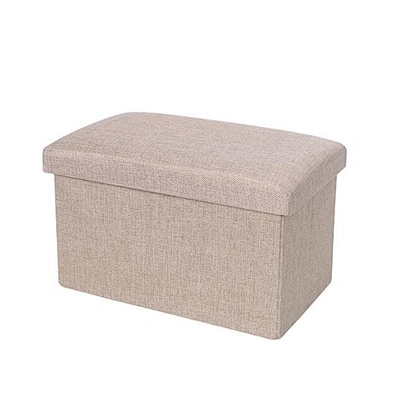 Hot popular multiple colors available cotton linen foldable storage box with lid