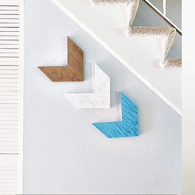 3 pieces Home Decor Rustic Colorful Arrow Wall Decor Wooden Chevron Wall Mounted Decorative Arrows