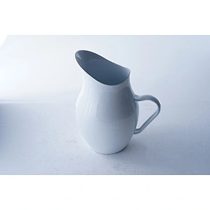 Hot sale elegant design pure white oblique mouh carbon steel enamel coffee tea water kettle with single handle
