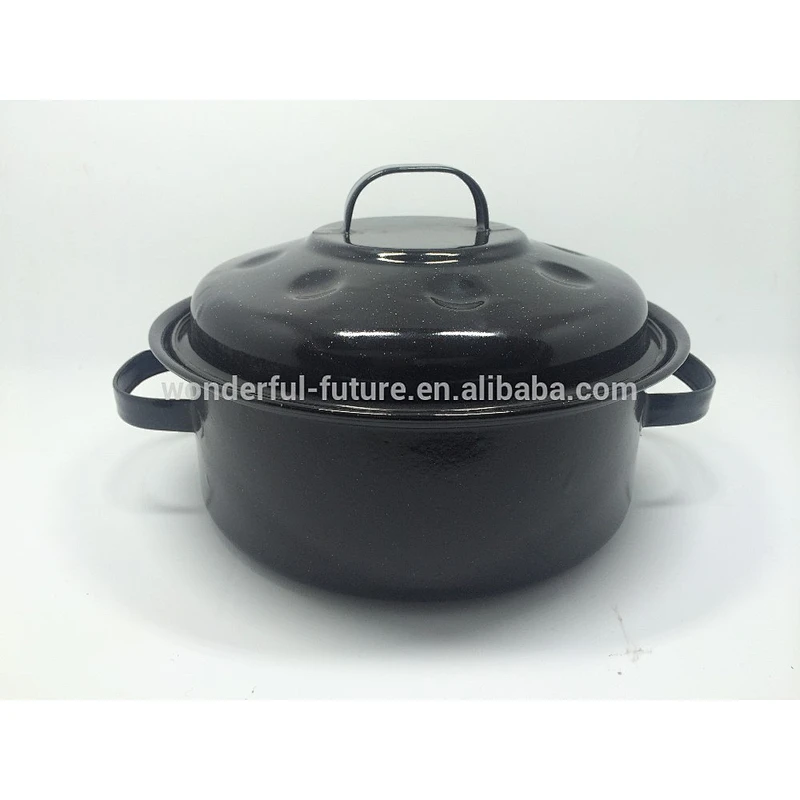 Enamel Coated Steel,roasting Pan ,Enamel Round Roaster , round self basting roaster,Roast chicken machine