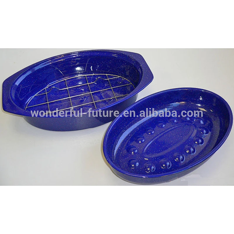 Enamel roast chicken pot ,Enamel roasting Pan , Enamel Oval Roaster , self basting oval roaster,Roast chicken machine,