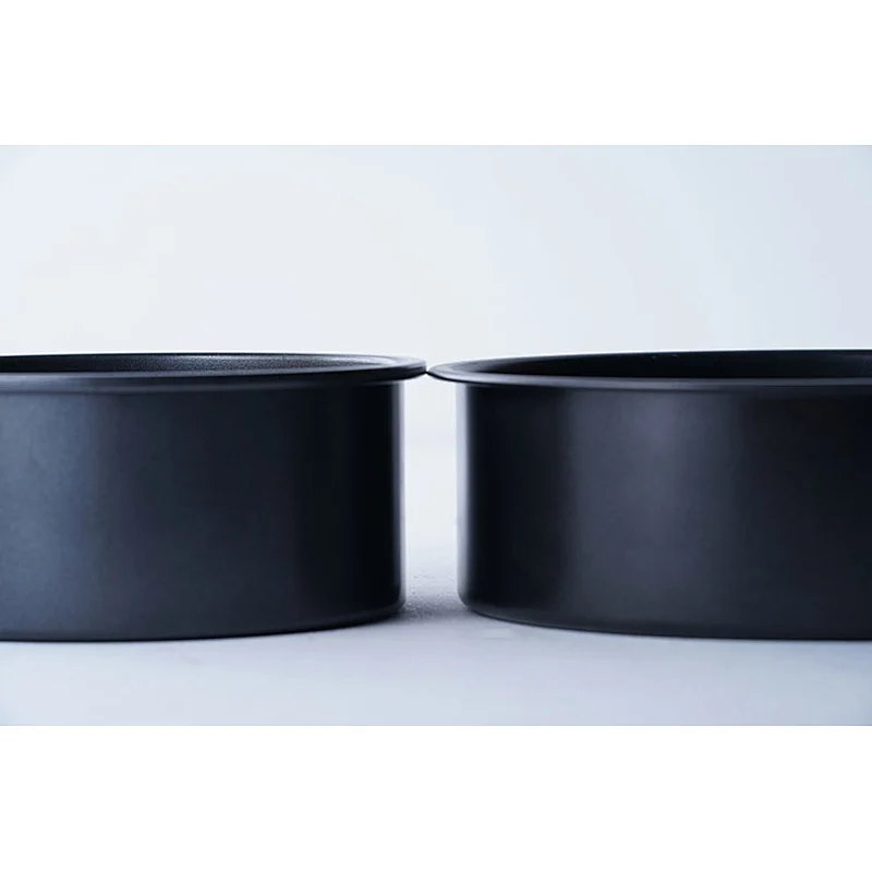 Wholesale professional bakery tools black round multiple sizes available heat resistant cake molds set for baking cakes