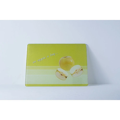OEM ODM good quality rectangular fruit printed design personalized glass cutting board kitchen chopping board