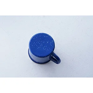 Hot sale office school home restaurant blue fashionable no lid carbon steel enamel coffee mug custom design
