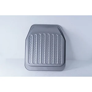 Good quality professional silver irregular shape carbon steel non stick coating bakeware oven baking tray wholesale