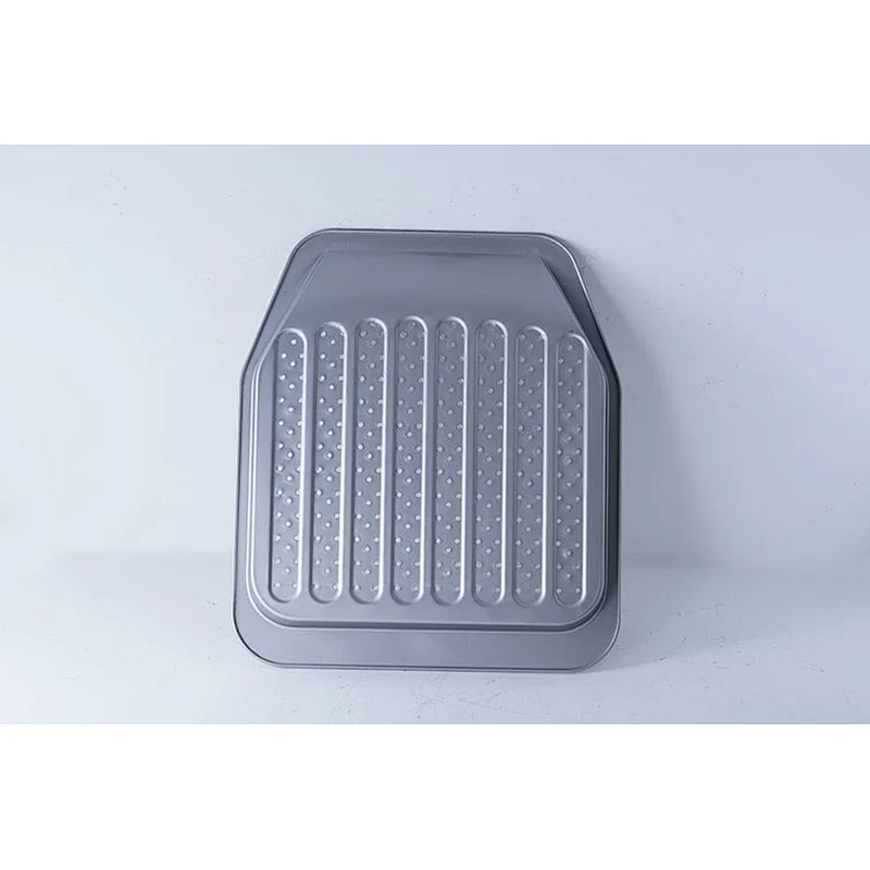 Good quality professional silver irregular shape carbon steel non stick coating bakeware oven baking tray wholesale