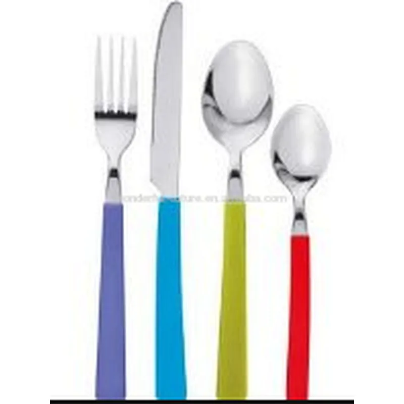 Premium Cutlery Set,24pcs cutlery set,Stainless steel cutlery set,Two-color handle knife and fork spoon