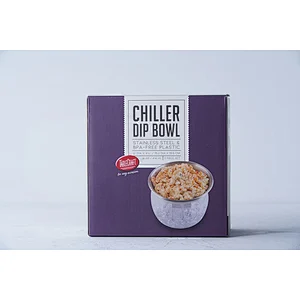 Professional tableware supplier cheap price durable stainless steel plastic small double layer ice chiller dip bowl set